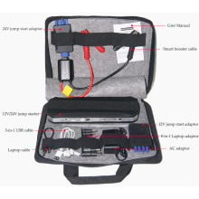 2016 new high quality strong power DC12V 24V battery car jump starter with air compressor